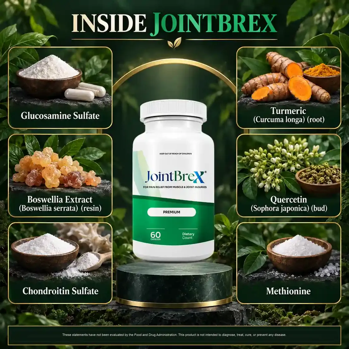 The seller's Inside JointBrex artwork, which shows six ingredients around the bottle