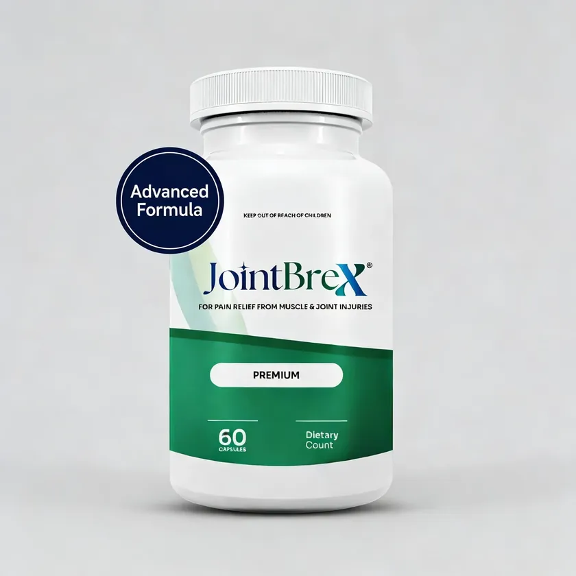 Seller artwork: a JointBrex bottle with an advanced formula badge